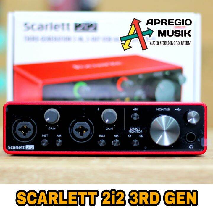 Soundcard Focusrite Scarlett 2i2 3gen 3 third gen generasi terbaru