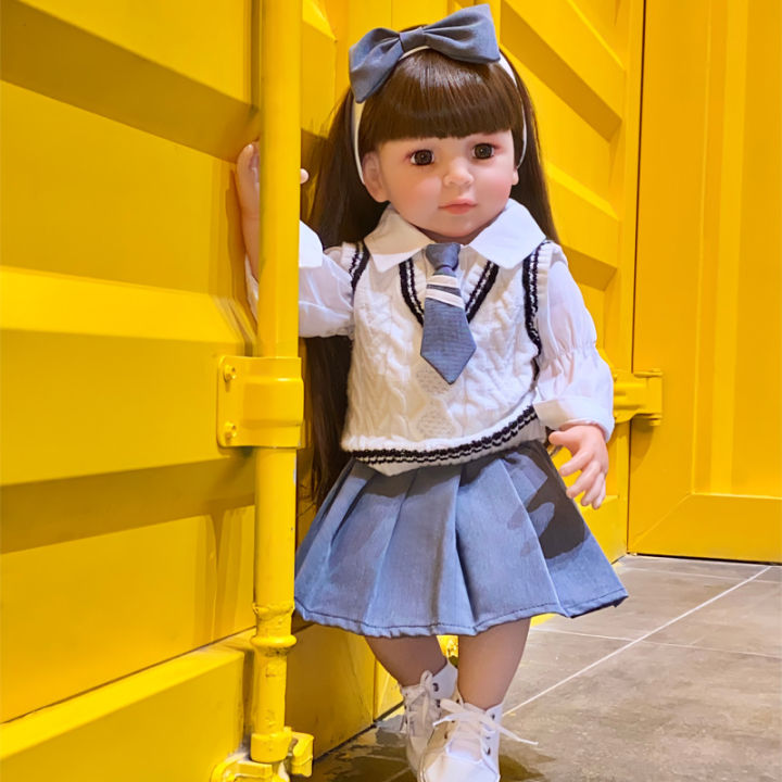 ของเล่นตุ๊กตายางนุ่มสำหรับเด็กตุ๊กตารีสตาร์ทซัสเจียจำลองตุ๊กตารีสตาร์ท55ซม