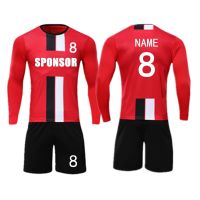 Kids Adult Long Sleeve Soccer Jersey Set Child Men Survetement Football Kit Boys Girls Training Suit Football Uniform Customized