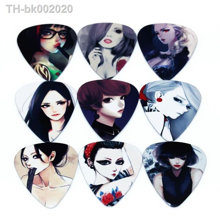 soach-10pcs-lot-1-0mm-thickness-sketch-anime-girl-korea-music-guitar-picks-pick