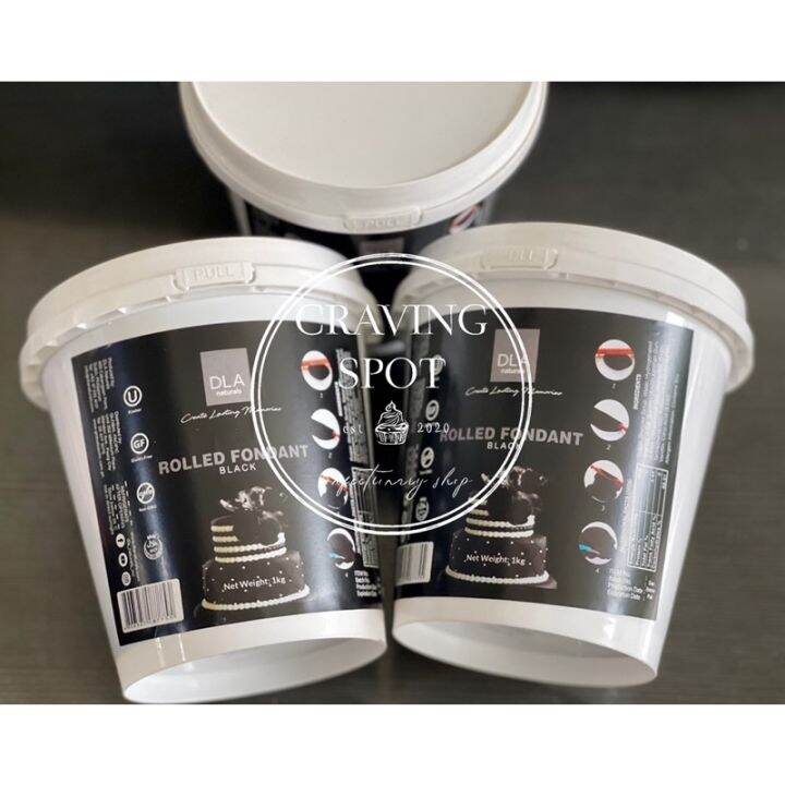 DLA ROLLED FONDANT BLACK 1kg /Expiration Date NOVEMBER 2022 Lazada PH