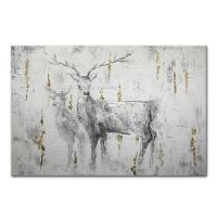 Arthyx Deer Animal Oil Painting On Canvas Modern Abstract Large Size Wall Art Picture For Kids Room Home Decoration New