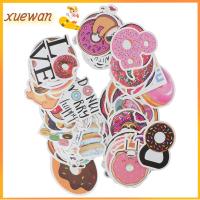 XUEWAN สีสันสดใส สติกเกอร์ติดกระเป๋าเดินทาง โดนัทโดนัท น่ารักน่ารักๆ สติ๊กเกอร์สติ๊กเกอร์สติ๊กเกอร์ ดีไอวาย กันน้ำ-proof สติ๊กเกอร์ติดแล็ปท็อป ขวดน้ำน้ำ