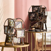 Retro Rotating Ferris Wheel Photo Frame Windmill Living Room Decoration Home Accessories Bedroom Picture Frame Set Picture Frame