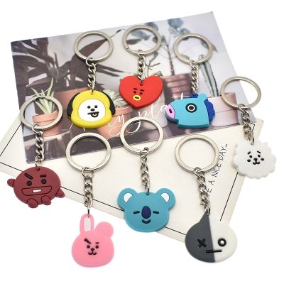 【CW】❈✘♟  KPOP Group Members Cartoon image Keychain Holder Chain Car Keyring Hanging Kawaii Birthday Fans