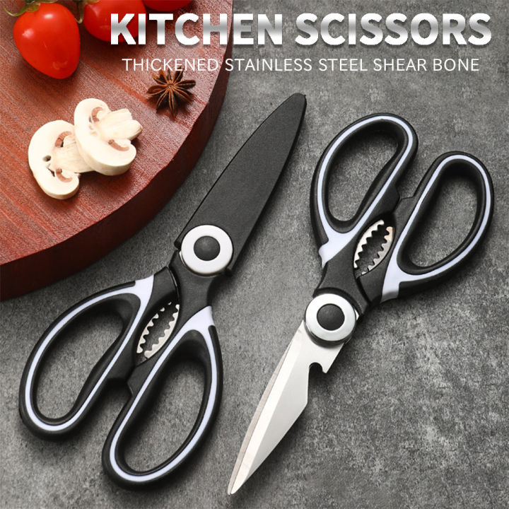 1pc Stainless Steel Kitchen Food Scissors, Multifunctional Strong