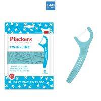 Plackers Flosser Twin Line 75 pcs พลัคเกอร์ ไหมขัดฟันแบบมีด้ามจับ เส้นคู่ กลิ่นคูลมิ้นต์ 1 ซอง บรรจุ 75 ชิ้น