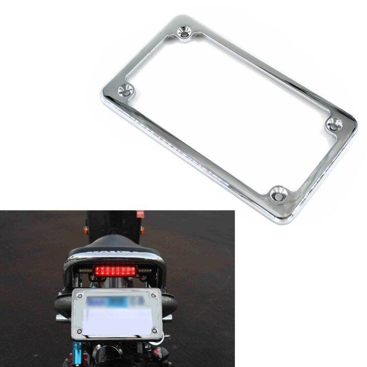 steel-motorcycle-license-plate-frame-4x7inch-chrome-enduro-motor-bike-scooter-chopper-holder-bracket-for-yamaha-mt09