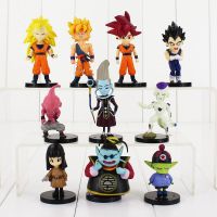 【Factory-direct】 IM Collections. 10ชิ้น/ล็อตของเล่นรูปมังกร Z Goku เวจิต้าซุเปอร์เซย่า Hercule Frieza Buu Beerus Whis ตุ๊กตาอนิเมะดราก้อนบอล Z ตุ๊กตาโมเดลขนาดเล็ก