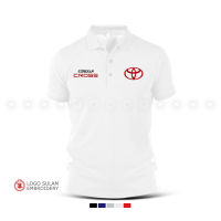 Polo T Shirt Sulam Toyota Corolla Cross SUV 1.8G V Family MPV Baju Lelaki Motorsport Performance Tee Embroidery Jahit