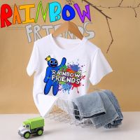 ✖✽ เสื้อยืดแขนสั้น พิมพ์ลายการ์ตูน Roblex Rainbow Friends Game สีขาว สไตล์ฮาราจูกุ แฟชั่นใหม่ สําหรับเด็กผู้ชาย และเด็กผู้หญิง