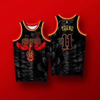 เสื้อกีฬาบาสเก็ตบอล แขนกุด ลายทีม YS2 NBA Jersey Hawks No.11 พลัสไซซ์ สําหรับผู้ชาย และผู้หญิง SY2