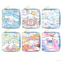 Sanrio Cinnamon Cartoon Cute PU Short Zipper Wallet Student Girl Zero Wallet Coin Storage Multi Card Card Bag