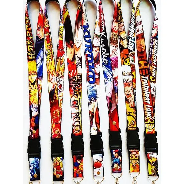 anime lanyard id lace bleach dragonballz kuroku trafalgar collection