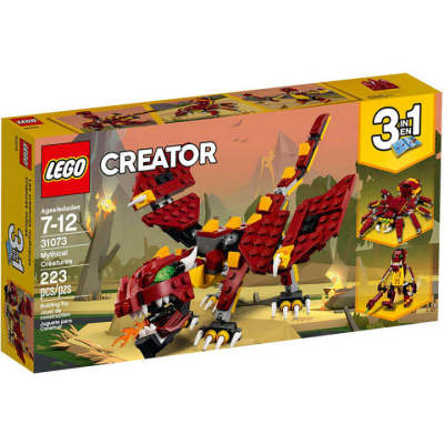 LEGO Lego building blocks creative three-in-one assembled childrens toy boy fire dragon 31073 dinosaur Tyrannosaurus Rex