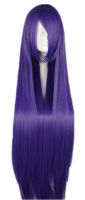 Fei-Show Hair Purple Diamond Blue 40 Inches/100 cm Long Synthetic Heat Resistant Salon Party Costume Cos-play Straight Wig Wig  Hair Extensions Pads