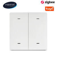 Yagusmart Zigbee สวิตช์อัจฉริยะ Tuya สวิตช์ควบคุมปุ่มกดไร้สายสมาร์ทชีวิตอุปกรณ์ฉากที่มีการเปิดปิดเพียงคลิกเดียว Smartthings