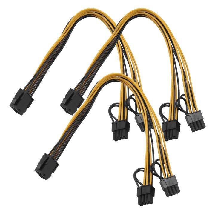 8 Pack 8 Pin PCIe Splitter to Dual 8 Pin (6+2) Graphics Card PCIE Power