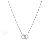 Fyne Fories Always You Necklace ♡ สร้อยคอวงกลมไขว้กัน ประดับด้วย zirconia ♡ fynefories