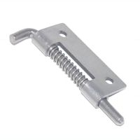 1Pc 304 Stainless Steel Latch Spring Door Safety Lock Long Silver Latch Sliding Lock Hasp Door Hardware Locks Metal film resistance