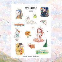 CCHAREE STICKER A6 สติ๊กเกอร์ไดคัทขอบขาว