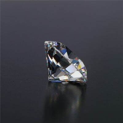 Unheated 6.60 Cts Natural Mined Sri-Lanka Heart&amp;Arrows White Sapphire 10mm Round Cut VVS Gem