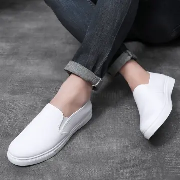 Nurse Shoes Men's Shoes White Doctor's Shoes Flat Heel Tendon Bottom Soft  Bottom Work Shoes Casual Breathable Dad Business Leather Shoes | Lazada PH