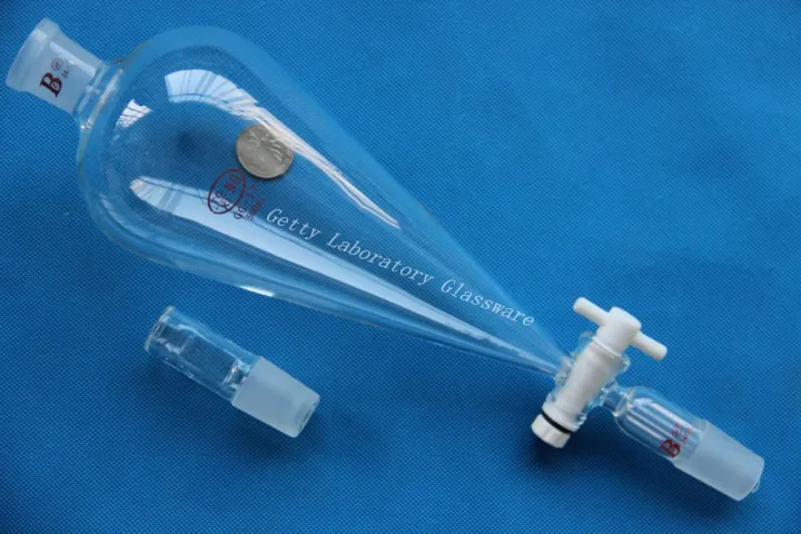 500 Ml Separatory Funnelwith Glass Stopper2429 Jointptfe Stop Seperatory Funnel Th 0931