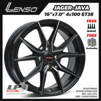 [ส่งฟรี] ล้อแม็ก LENSO รุ่น JAGER JAVA ขอบ16" 4รู100 สีดำหน้าชา กว้าง7.0" จำนวน 4 วง