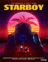 อัลบั้มเพลงหน้าปกโปสเตอร์ Starboy แร็ปเปอร์เดอะวีกเอนด์ไตรภาคโปสเตอร์สุนทรียภาพผ้าใบตกแต่งบ้าน69F 0717