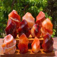 Carnelian Flame, Carnelian Crystal Tower, Red Agate Flame, Red Agate Tower,คริสตัลแกะสลัก,คริสตัลคอลเลกชัน,Reiki Healing, Home Decor