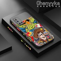 เคส Chenyyyka สำหรับ VIVO V19 V19 Neo V19G การ์ตูนไม้มนุษย์ต่างดาวบางมีน้ำค้างแข็งโปร่งใสแข็งขอบสี่เหลี่ยมกันกระแทกรูปแบบปลอกซิลิโคนคลุมทั้งหมดป้องกัน Softcase