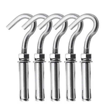 2 pcs Open Expansion Hook 304 Stainless Steel Concrete Wall Anchor Bolt Cup  Closed Spring hooks