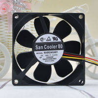 Q ใหม่ Original Sanyo 9A0824G401 8025 8ซม. 80มม. 24V 0.21A Double Ball-Bearing Fan