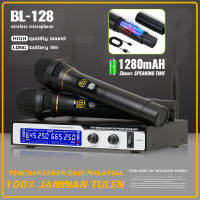 BL-128สำหรับมืออาชีพชาวนียานยian มิคโรฟอน KTV Khas Mikrofon อะลูมิเนียม Aloi Pegang Tangan UHF 80M Penerimaan Pelai