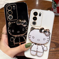 Phone Case เคส VIVOV29 5G VIVO V29e V29 Pro Y36 5G 4G สีลูกกวาดน่ารัก Hellokitty ตัวยึดกระจกเคสโทรศัพท์ฝาครอบป้องกันเลนส์แบบอ่อนพร้อมฟังก์ชั่นการดูดด้วยแม่เหล็ก2023