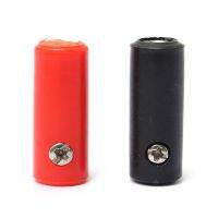 2PCS Copper Silicone Insulated In Line Banana Female Jack Socket Converter Adapter Plug Connector Red BlackWires Leads Adapters