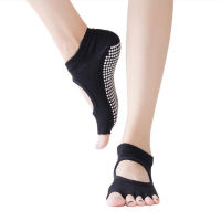 Women Yoga Socks Half Toe Backless 5 Fingers Socks Gym Fitness Sport Pilates Non Slip Cotton Socks Breathable Footwear Woman New