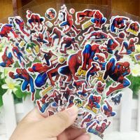 2/4/6 Sheets Spiderman The Avengers Stickers for Refrigerator Guitar Luggage Waterproof Graffiti Kids Iron Man Hulk Sticker Toys