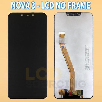 100% 6.3 "สำหรับจอแอลซีดี Huawei Nova 3 Lx1ที่ตราไว้หน้าจอสัมผัสกรอบการประกอบกระจกกันรอยดิจิตอลสำหรับโนวา3i จอแสดงผลแทน Ine-lx2