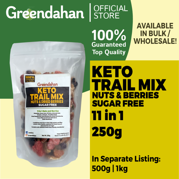 Greendahan Keto Trail Mix | Nuts and Dried Berries 11 in 1 - SUGAR FREE ...