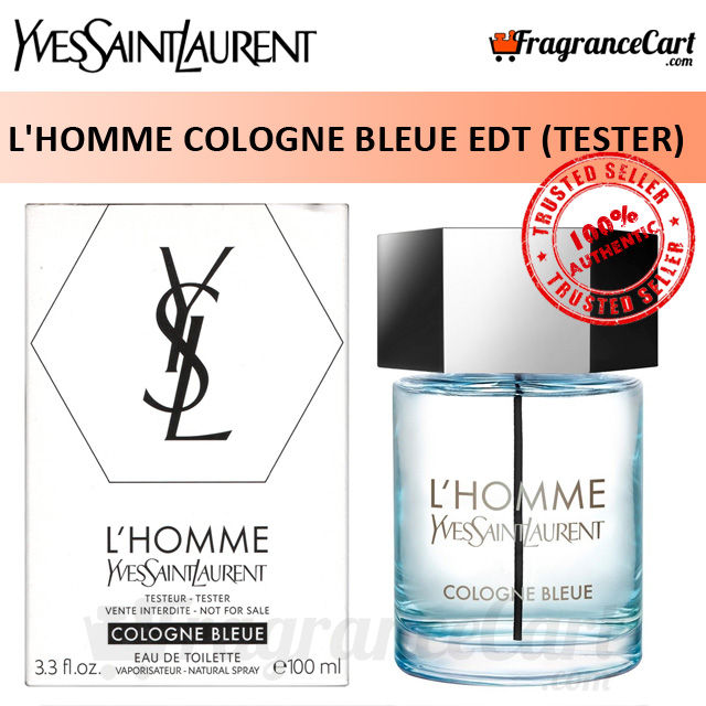 YSL L'Homme Cologne Bleue EDT for Men (100ml Tester) Yves Saint Laurent Eau  de Toilette Bleu [Brand New 100% Authentic Perfume/Fragrance]