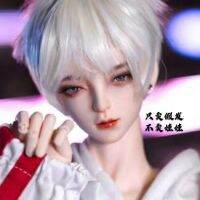 (Only Wig)bjd sdDoll Boy Uncle Wig White Side Bangs High-Temperature Fiber Short Hair【10Month10Day After】