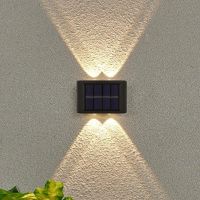 4/6 LED Solar Wall Lamp Outdoor Waterproof Up Down Luminous Lighting Garden Decoration Solar Lights Stairs Fence Sunlight Lamp