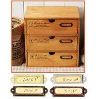 50Pcs Office Library File Drawer Tag Frame Label Holder Pull Handle 60 X 17mm Door Hardware