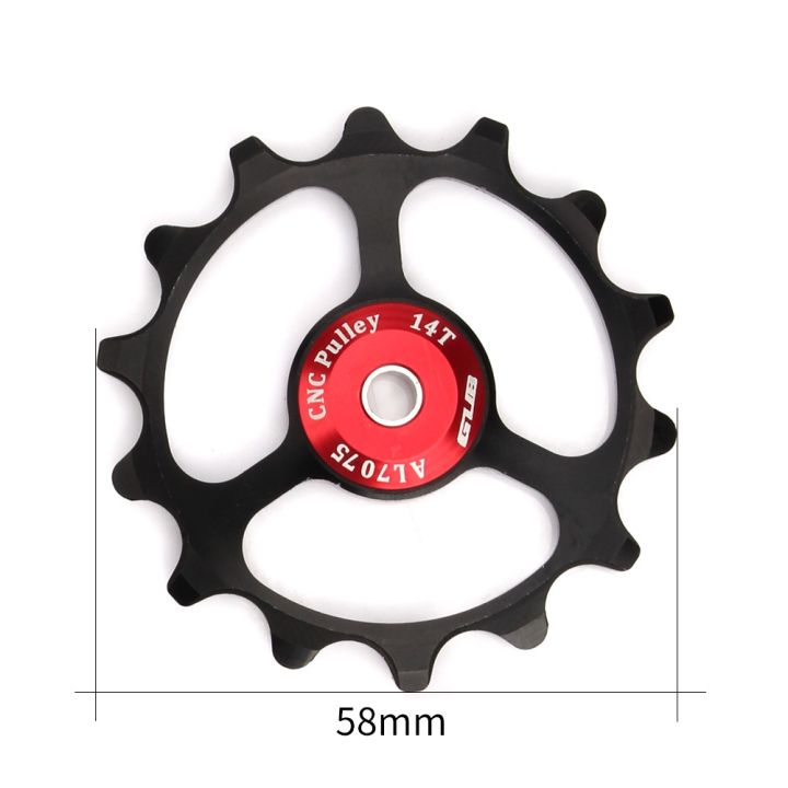 cod-bike-folding-road-car-rear-dial-guide-wheel-steel-bearing-14t-positive-and-negative-tooth