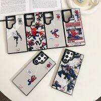 ตัวการ์ตูนแสนน่ารักเคสโทรศัพท์ Marvel S The Avengers Spider Man Venom Hard Mirror สำหรับ S23Ultra Samsung S23Plus S22Ultra S22Plus กันกระแทกโทรศัพท์เคส Galaxy S21Ultra เคสโทรศัพท์ S21Plus สำหรับ S23 S22 S21เคสห่อหุ้มขนาดใหญ่พิเศษ