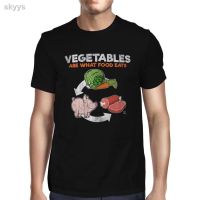 ۞℡1Tee Vegetables Are What Food Eats Round Neck Loose T Shirt Mens Short Sleeve Casual Plain Tee Print 100% Cotton High  RGW9