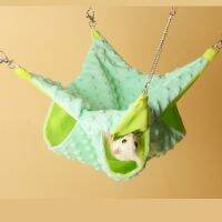 สัตว์เลี้ยงขนาดเล็ก Double Deck Hammock สำหรับหนูแฮมสเตอร์ Sugar Glider Rat อุปกรณ์เสริมแขวนบ้านที่อยู่อาศัยขนแกะซ่อนถุงนอน Warm