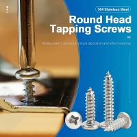 【LZ】 NINDEJIN-Cruz Cabeça Redonda Self Tapping Screw Set Aço Inoxidável Pan Head Phillips Tapping Screw Folha de Madeira M3 M4 M5